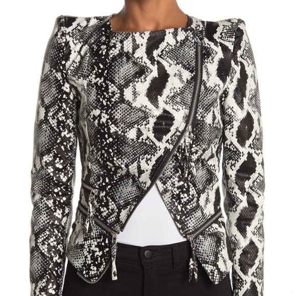 NWT: TOV Power Shoulder Faux Snakeskin Leather… - Picture 5 of 6